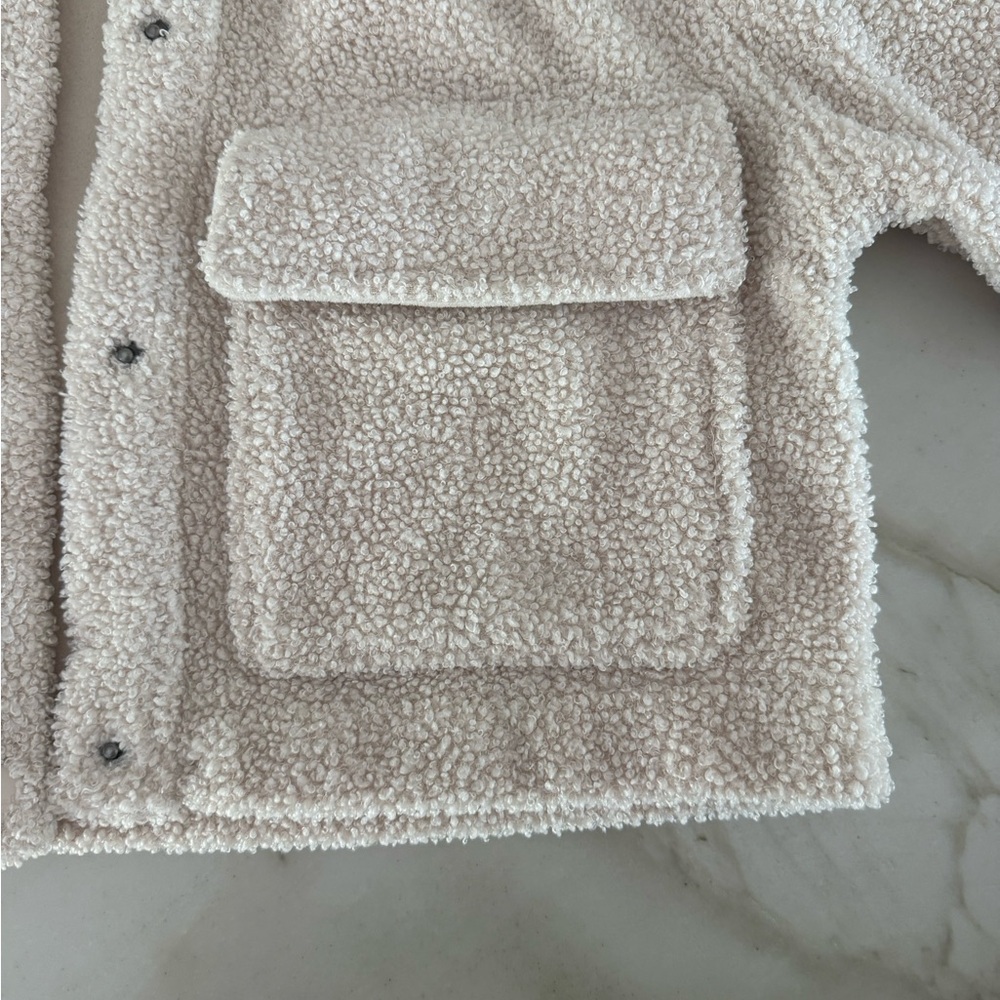 Abercrombie & Fitch Beige Sherpa Jacket - Picture 3 of 8